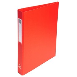 Gyűrűs könyv Exacompta A/4 4 gyűrűs 40 mm gerinccel PP piros