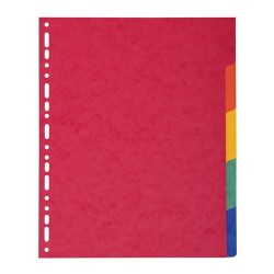 Elválasztólap karton Exacompta A/4 maxi 5 részes színes