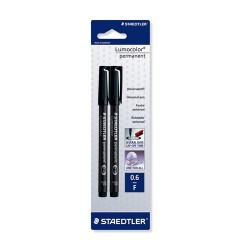 Marker Staedtler Lumocolor permanent F fekete Promo 2 db-os bliszteres