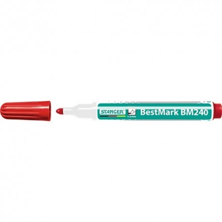 Táblamarker Stanger BM240 kerek 1-3 mm piros