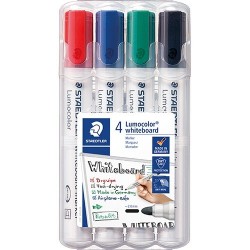 Táblamarker Staedtler Lumocolor kerek 4 db-os klt. (piros, kék, zöld, fekete)