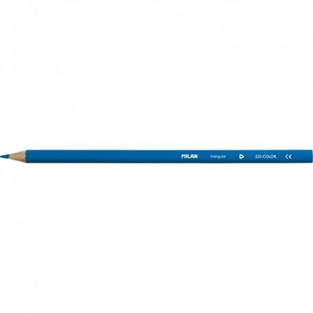 Színes ceruza Milan háromszögletű vékony kék