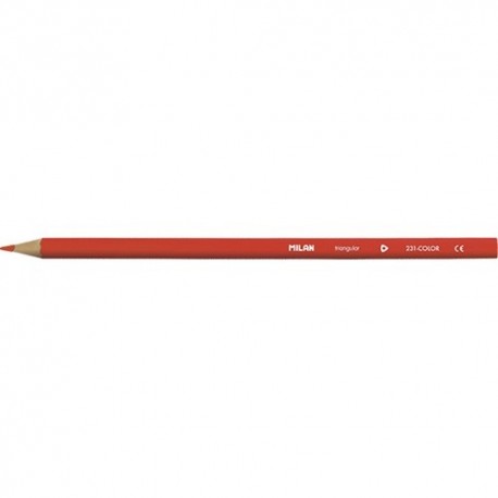 Színes ceruza Milan háromszögletű vékony piros