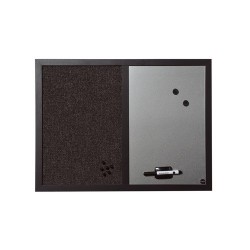 Kombitábla Bi-Office Black Shadow fakeretes 45x60 cm ezüst/fekete