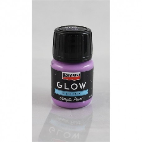 Kreatív akrilfesték Glow sötétben világító 30 ml lila