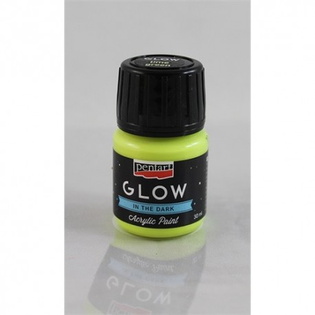 Kreatív akrilfesték Glow sötétben világító 30 ml limezöld