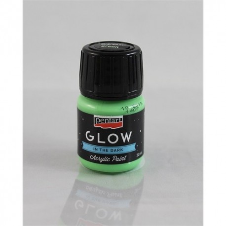 Kreatív akrilfesték Glow sötétben világító 30 ml zöld