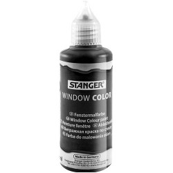 Kreatív üvegmatrica festék Stanger 80 ml fekete