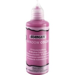 Kreatív üvegmatrica festék Stanger 80 ml rózsaszín