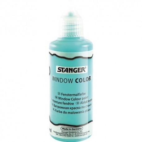 Kreatív üvegmatrica festék Stanger 80 ml világos türkizkék