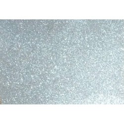 Kreatív dekorgumilap öntapadós 20x30 cm 2 mm glitteres fehérarany