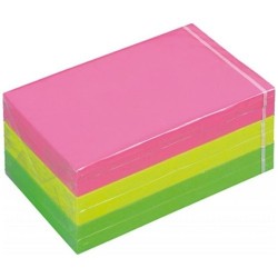 Öntapadós jegyzettömb 3M Post-it 76x127 mm neon színek 12776-N