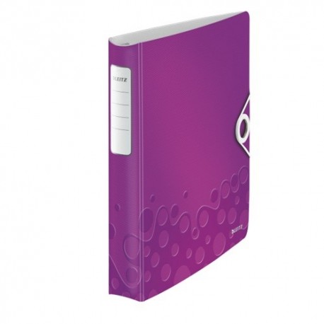 Gyűrűs könyv Leitz Active Wow A/4 4 gyűrűs 30 mm gerinccel softclick lila