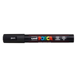 Marker Uni dekor Posca PC-5M Fekete 1,8-2,2 mm