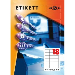 Etikett címke pd 63,5x46,6 mm 100 ív