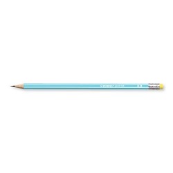Grafitirón Stabilo pencil 160 radír véggel HB kék test