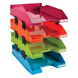 Irattálca műanyag Exacompta Combo Midi A/4+ 4 emeletes vegyes színek