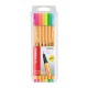 Tűfilc Stabilo Point 88 0,4 mm neon 6 darabos klt.