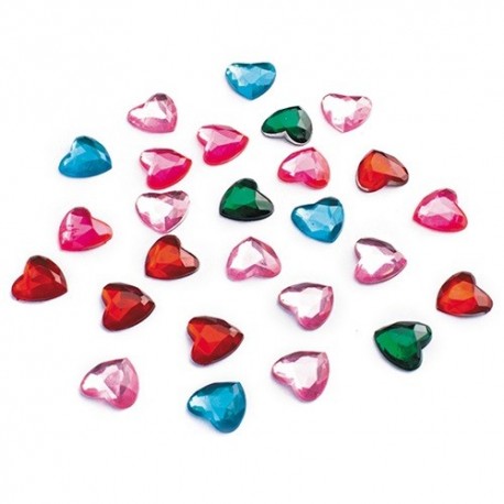 Kreatív CF dekor kristály szív vegyes színű 75 db/csomag
