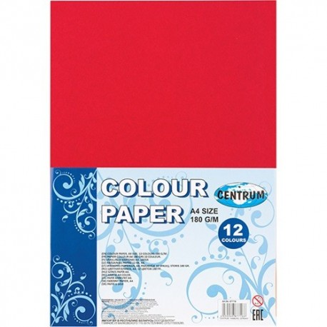 Kreatív színes papír Centrum A/4 12 db/csomag 180 g