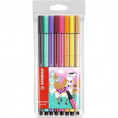 Rostirón Stabilo Pen 68 Living Colors Láma színkollekció 8 db-os szett