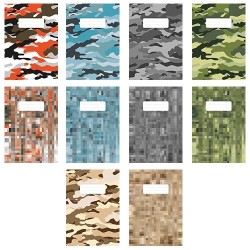 Füzet pd kisalakú 27-32 kockás Camouflage vegyes