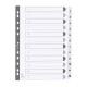 Regiszter karton Exacompta A/4 12 részes fehér