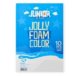 Kreatív Junior dekor gumilap A/4, fehér, 10 db/csomag
