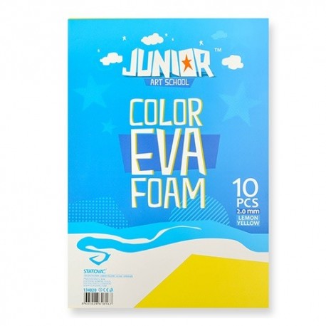 Kreatív Junior dekor gumilap A/4, sárga 10 db/csomag