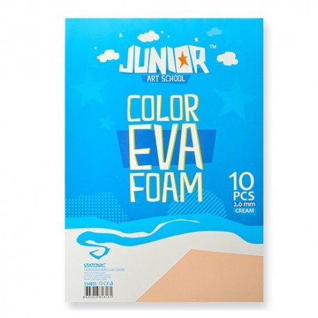 Kreatív Junior dekor gumilap A/4, krémszínű, 10 db/csomag