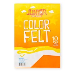 Kreatív Junior filc lapok A/4, narancssárga, 10 db/csomag