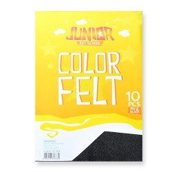 Kreatív Junior filc lapok A/4, fekete, 10 db/csomag