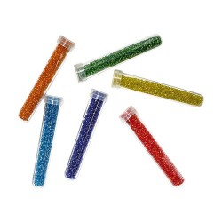 Kreatív Junior neon színű gyöngy tubusban, vegyes színek, 6 db/csomag