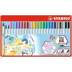 Ecsetfilc Stabilo Pen 68 brush 25 db-os készlet