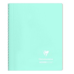 Spirálfüzet Clairefontaine Koverbook Blush A/5 80 lapos PP borítású vonalas menta