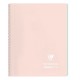 Spirálfüzet Clairefontaine Koverbook Blush A/5 80 lapos PP borítású vonalas púderrózsaszín