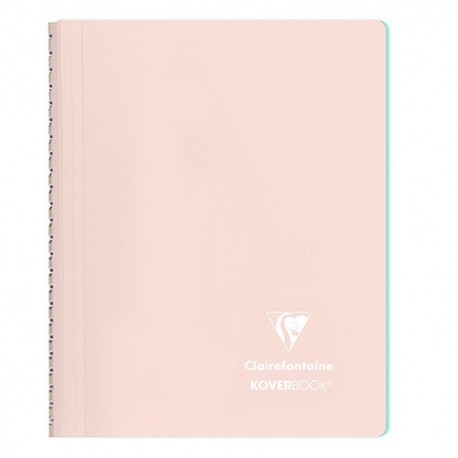 Spirálfüzet Clairefontaine Koverbook Blush A/5 80 lapos PP borítású vonalas púderrózsaszín