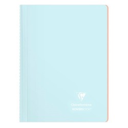 Spirálfüzet Clairefontaine Koverbook Blush A/4 80 lapos PP borítású vonalas jégkék