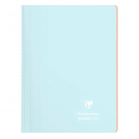 Spirálfüzet Clairefontaine Koverbook Blush A/4 80 lapos PP borítású vonalas jégkék