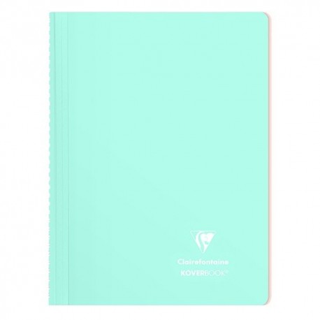 Spirálfüzet Clairefontaine Koverbook Blush A/4 80 lapos PP borítású vonalas menta