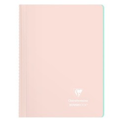 Spirálfüzet Clairefontaine Koverbook Blush A/4 80 lapos PP borítású vonalas púderrózsaszín