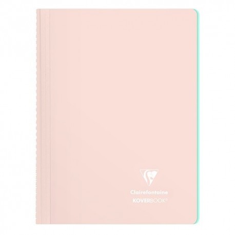 Spirálfüzet Clairefontaine Koverbook Blush A/4 80 lapos PP borítású vonalas púderrózsaszín