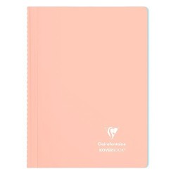 Spirálfüzet Clairefontaine Koverbook Blush A/4 80 lapos PP borítású vonalas korall