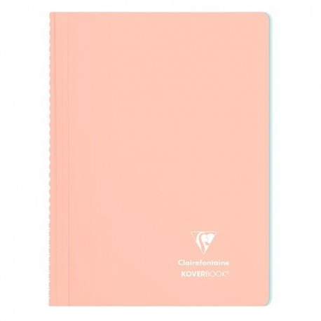 Spirálfüzet Clairefontaine Koverbook Blush A/4 80 lapos PP borítású vonalas korall