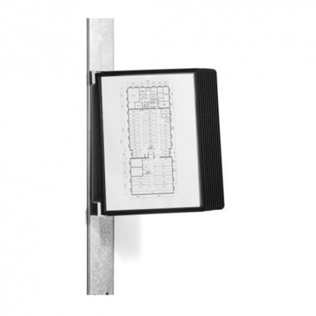 Bemutatótábla-tartó Durable Vario mágneses, fekete, 10 db panellel