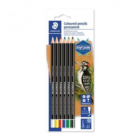 Művészeti jelölő ceruza Staedtler Design Journey színes 6 db-os bliszteres