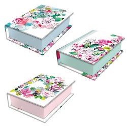 Ajándékdoboz Clairefontaine Blooming 9,5x6,5x3,0 cm, mágneses záródás, vegyes