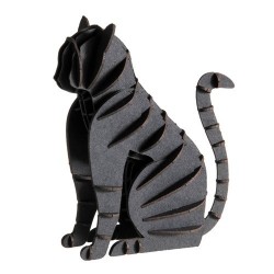 3D papírmodell Fridolin Fekete macska