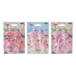 Radír Pixi flamingós 4 db/csomag vegyes színek