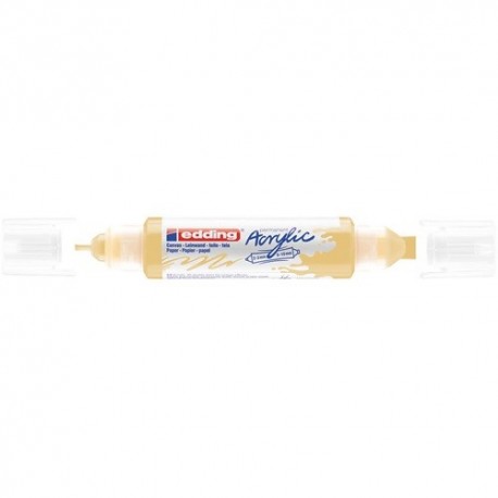 Akril marker Edding 5400 3D Double Liner (2-3 mm/5-10 mm) kétvégű Pastel Yellow